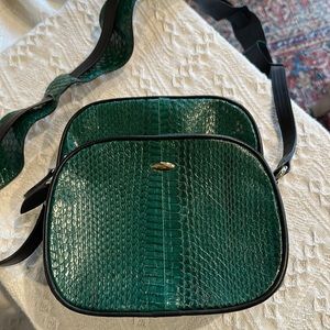 f.e.v. By Francesca E. Versace snakeskin bon bon crossbody bag.